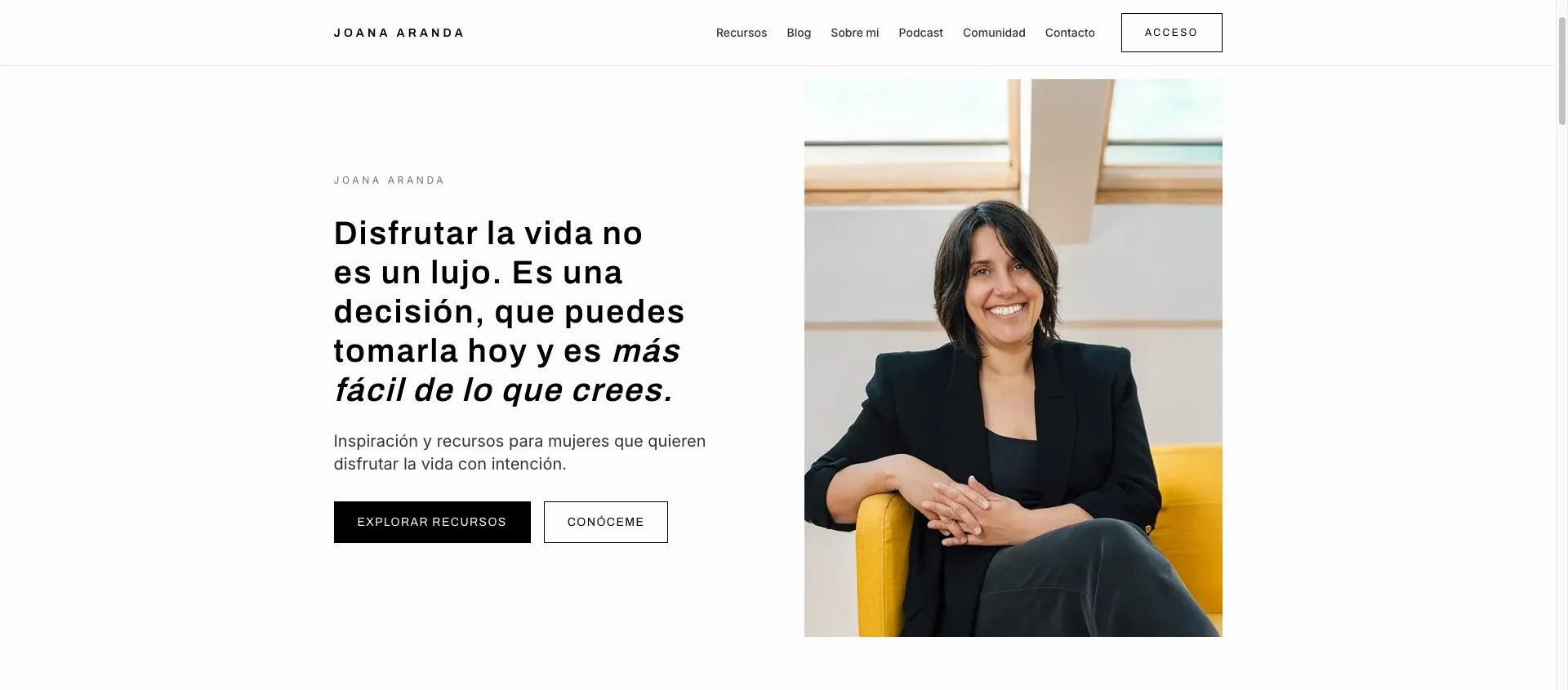 Joana Aranda — Web + CMS